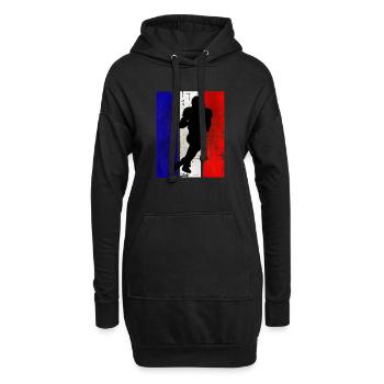 Football américain France Team Sport - Sweat-shirt à capuche long Femme - noir - Devant