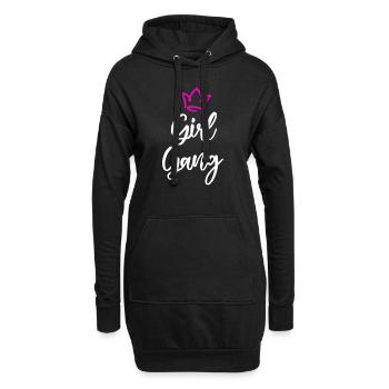 Girl Gang Girlfriend Équipe Féminine - Sweat-shirt à capuche long Femme - noir - Devant