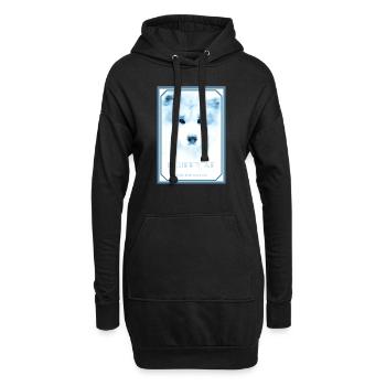 FLUFFY AF 1 - Sweat-shirt à capuche long Femme - noir - Devant