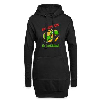 Kinder Achtung Schulkind Schulanfang T-Shirt - Hoodie-Kleid - Schwarz - Vorne