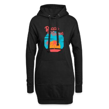 Beach Please - Chemise Palm Sunset - Sweat-shirt à capuche long Femme - noir - Devant