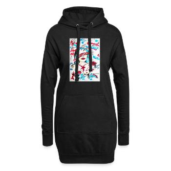 Fille aveuglée - Sweat-shirt à capuche long Femme - noir - Devant