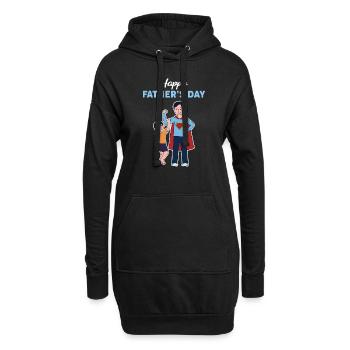 Alles Gute zum Vatertag Sohn Design - Hoodie-Kleid - Schwarz - Vorne