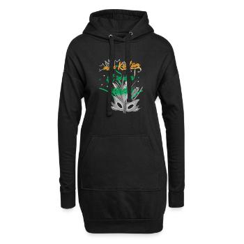Déguisement de carnaval « mon costume est dans la blanchisserie » - Sweat-shirt à capuche long Femme - noir - Devant