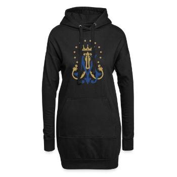 Auspice Maria - Sweat-shirt à capuche long Femme - noir - Devant