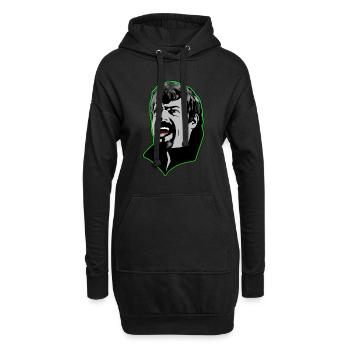 Ein hungriger Vampir Mann - grün - Hoodie-Kleid - Schwarz - Vorne