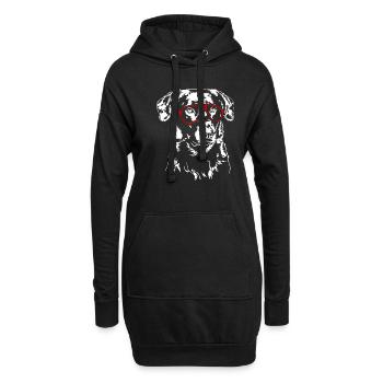 Drôle BEAUCERON Lunettes Chien Chien Wilsigns - Sweat-shirt à capuche long Femme - noir - Devant