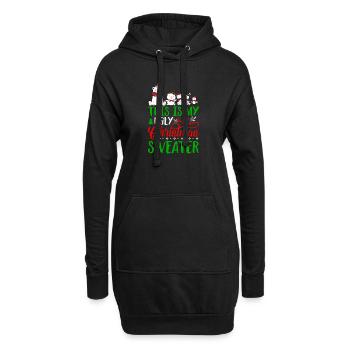 C’est mon vilain design de Noël avec des motifs d’animaux - Sweat-shirt à capuche long Femme - noir - Devant
