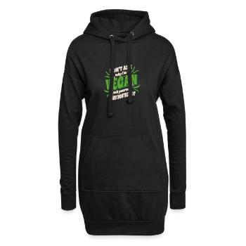Don't Ask Why I'm Vegan, Ask Yourself Why You're - Hoodie-Kleid - Schwarz - Vorne