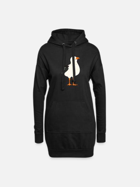 Möwe - Hoodie-Kleid - Schwarz