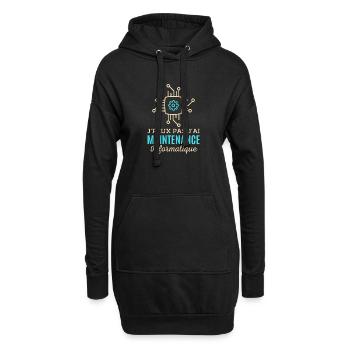 Maintenance informatique - Sweat-shirt à capuche long Femme - noir - Devant