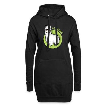 alpaca lama symbol comic cartoon süß Alpaka icon - Hoodie-Kleid - Schwarz - Vorne