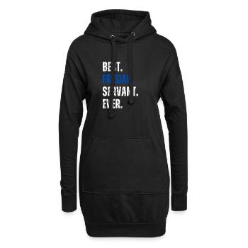 ! Meilleur serviteur frison de tous les temps Lettrage - Sweat-shirt à capuche long Femme - noir - Devant