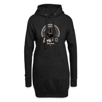 Design Gaming Level 40 freigeschaltet - Hoodie-Kleid - Schwarz - Vorne