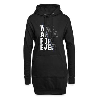 Wak anda pour toujours - Sweat-shirt à capuche long Femme - noir - Devant