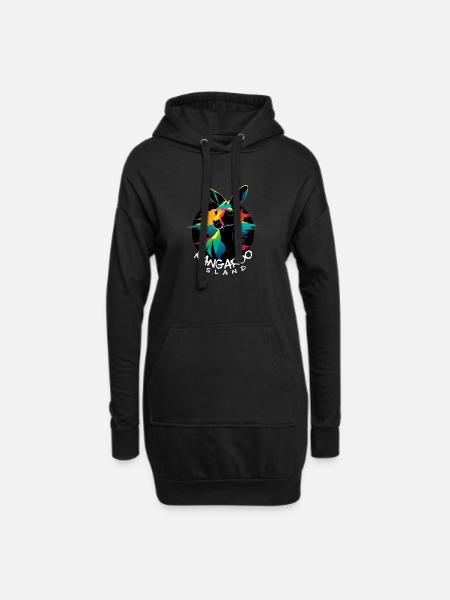 Kangaroo Island - Hoodie Dress - black