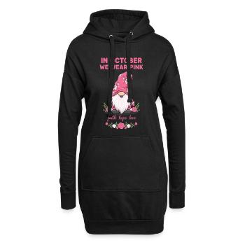 en octobre, nous portons du Gnome rose Sleepy Head - Sweat-shirt à capuche long Femme - noir - Devant