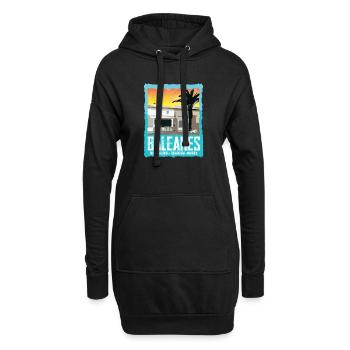 Balearen Sonnenuntergang Silhouette - Hoodie-Kleid - Schwarz - Vorne
