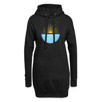 Sky and Sea - Sweat-shirt à capuche long Femme - noir - Devant