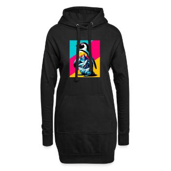 pingouin - Sweat-shirt à capuche long Femme - noir - Devant
