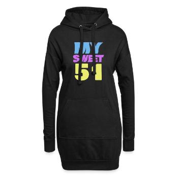 51 - Hoodie-Kleid - Schwarz - Vorne