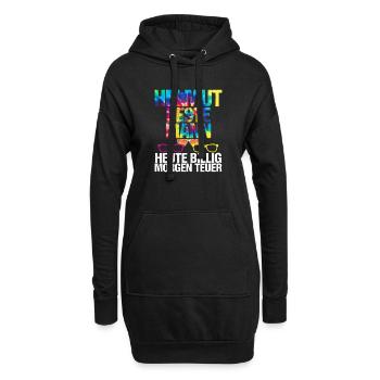 Malle Helmut beste man Heute Billig Morgen Teuer - Hoodie-Kleid - Schwarz - Vorne