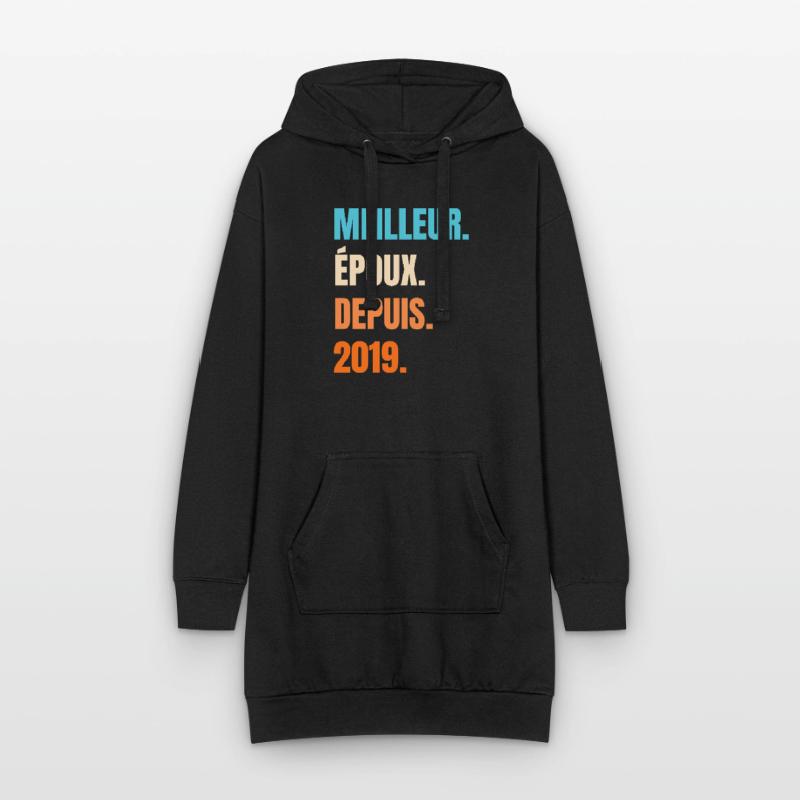Bester Ehemann seit 2019 Geschenk-Ehemann Hoodie-Kleid