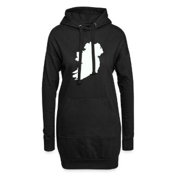 irland_country - Sweat-shirt à capuche long Femme - noir - Devant