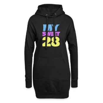 28 - Hoodie-Kleid - Schwarz - Vorne