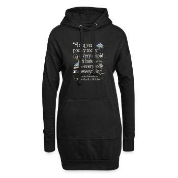 Charles Darwin Lustiges Zitat - Sweat-shirt à capuche long Femme - noir - Devant