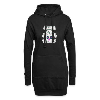 Zerquetsche mich zu Tode - Hoodie-Kleid - Schwarz - Vorne