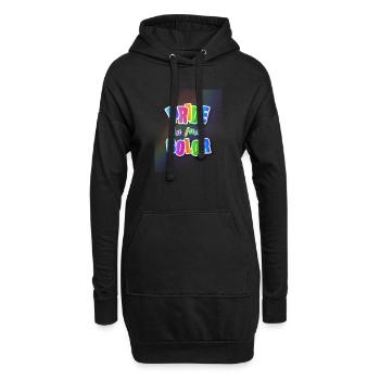 Pride en Couleurs Arc-en-Ciel - Sweat-shirt à capuche long Femme - noir - Devant