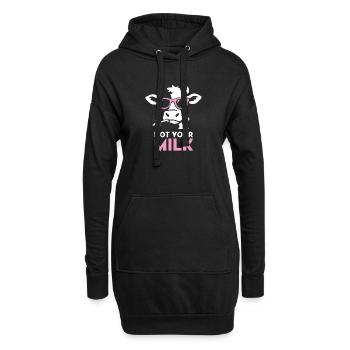 Not Your Milk – Coole Kuh mit Sonnenbrille  - Hoodie-Kleid - Schwarz - Vorne