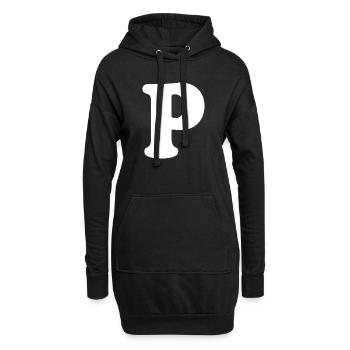 Impression en grand style P | Lettre P | P Logo - Sweat-shirt à capuche long Femme - noir - Devant