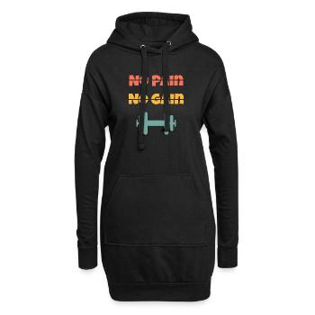 No Pain No Gain - Sweat-shirt à capuche long Femme - noir - Devant