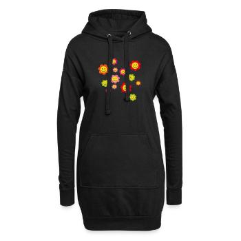 smiley - Hoodie-Kleid - Schwarz - Vorne