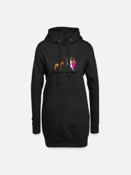 YOUR UNCLE MY UNCLE - Hoodie Dress - black