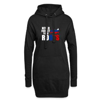 Russland - Hoodie-Kleid - Schwarz - Vorne