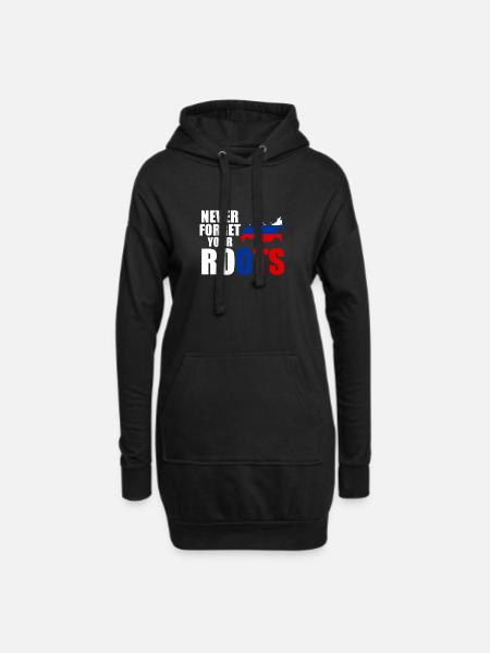 Russie - Sweat-shirt à capuche long Femme - noir
