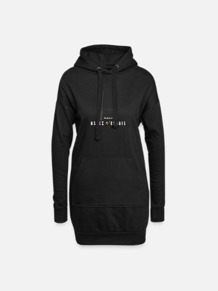 NUNCA SUFICIENTES PRUEBAS! - Juegos de palabras - Sudadera vestido con capucha - negro
