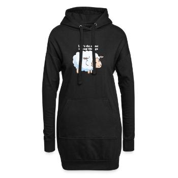 Mouton sait - Sweat-shirt à capuche long Femme - noir - Devant