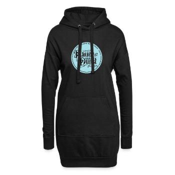 Blauer Dunst Zweitakt Kunst Moped Shirt - Hoodie-Kleid - Schwarz - Vorne