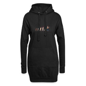 Guitariste Evolution Idée cadeau amusante - Sweat-shirt à capuche long Femme - noir - Devant