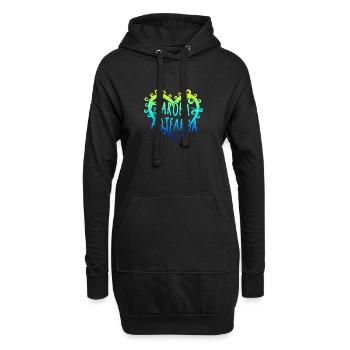 Maori Aroha Aotearoa Siver Fern Herz-Geschenkidee - Hoodie-Kleid - Schwarz - Vorne