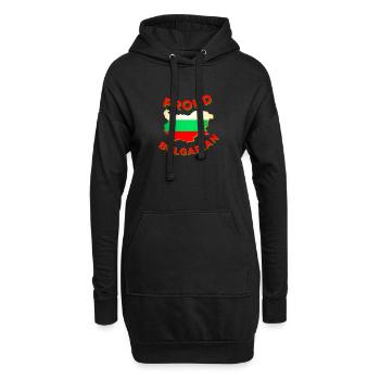 Stolz darauf, aus Bulgarien zu kommen - Hoodie-Kleid - Schwarz - Vorne