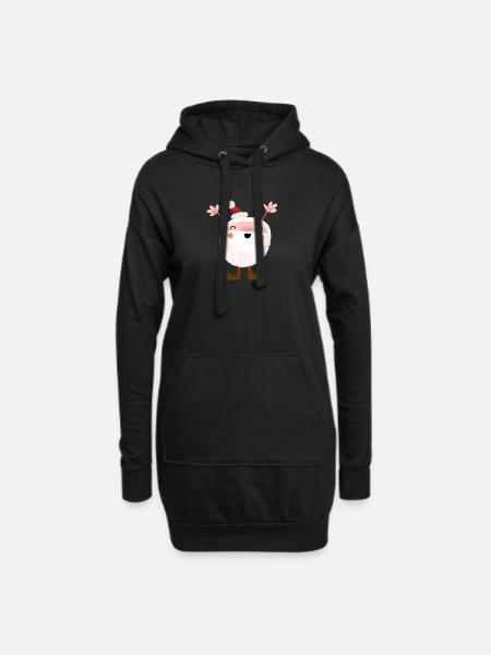 HAPPY SANTA - Hoodie Dress - black