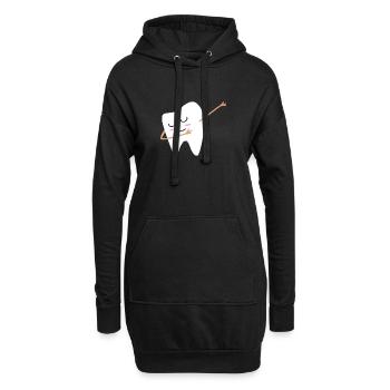Dabbing Tooth Dab Dance Tooth Fairy Idée cadeau - Sweat-shirt à capuche long Femme - noir - Devant