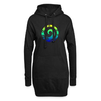 Maori Koru Art Polynesian Tribal Tattoo Geschenk - Hoodie-Kleid - Schwarz - Vorne