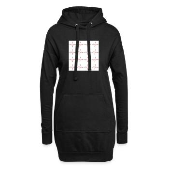 Nouveau moniteur cardiaque ECG de conception d'infirmière de tour de cou - Sweat-shirt à capuche long Femme - noir - Devant