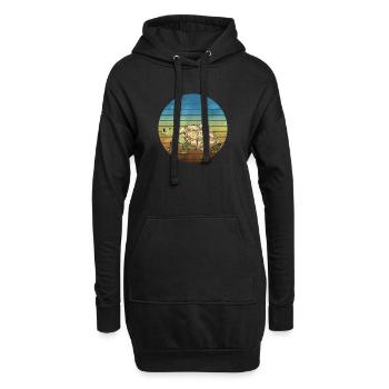 Tortue - Sweat-shirt à capuche long Femme - noir - Devant